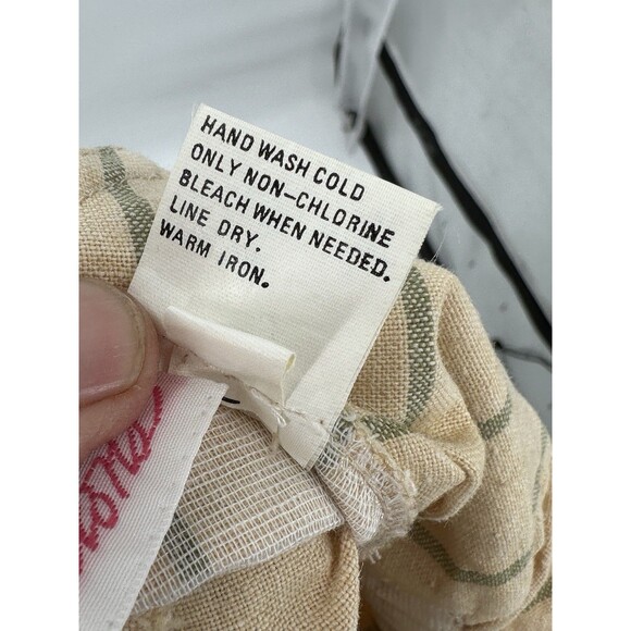 90s VTG Style Linen Cotton High Waist Mom Shorts Size 26/S Vintage yellow stripe - Picture 7 of 11